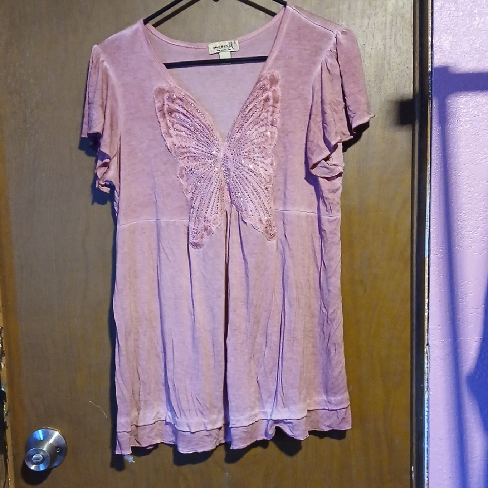 Angel Kiss Pink Butterfly Top